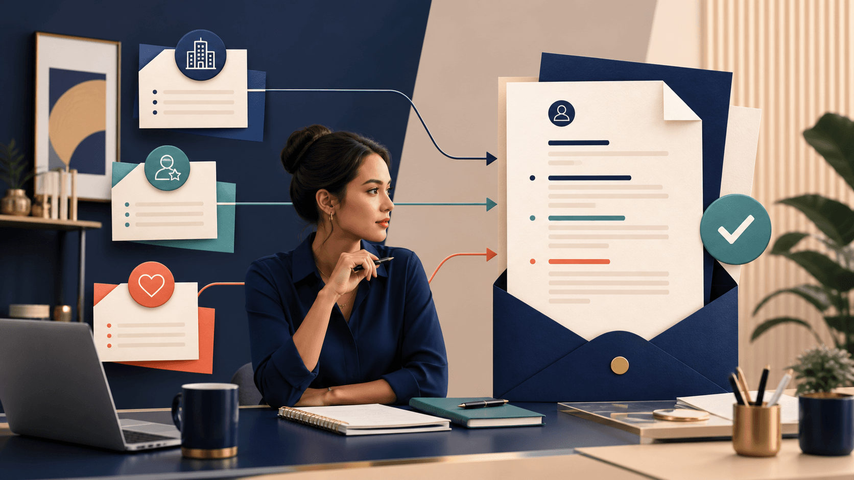 Professional connecting employer needs, career evidence, and motivation into a polished one-page cover letter